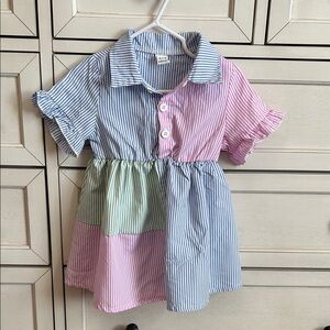 Striped Multicolor Kids Dress